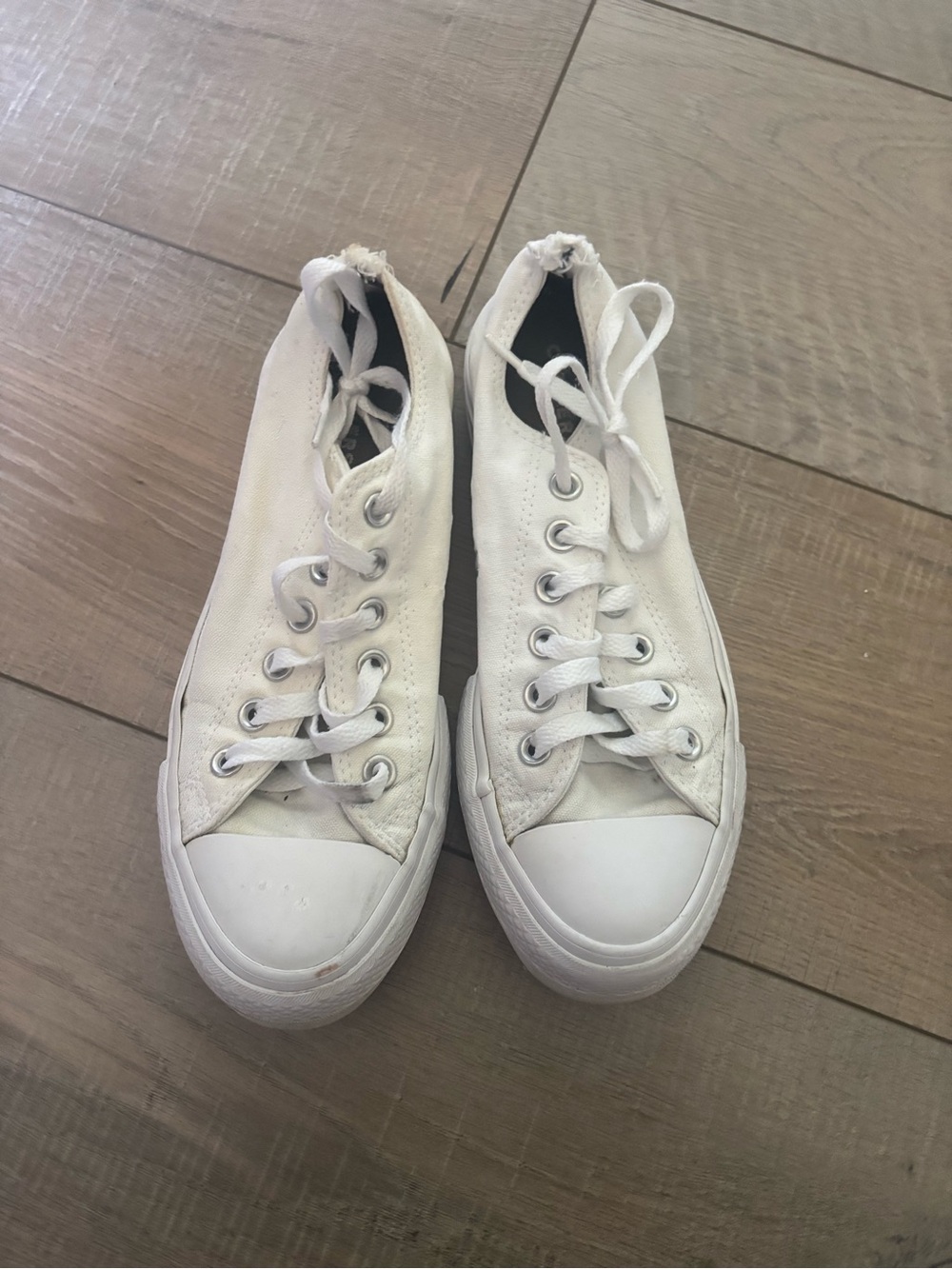Classic White Canvas Women's Sneakers